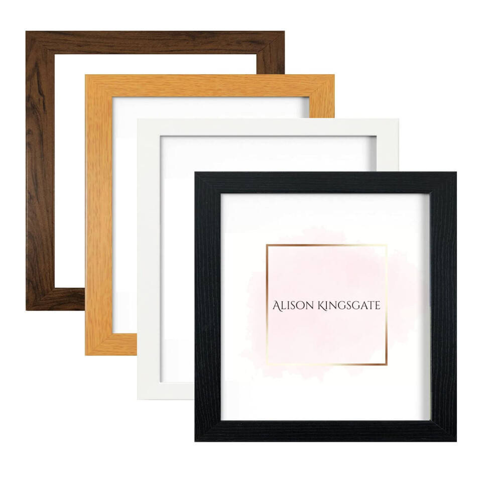 Modern Black 5x5 Photo Frame  Square Picture Frames With Safe Perspex Front  Wall Hanging Hooks  5x5 square photo frame  Poster Frames  Square Fr