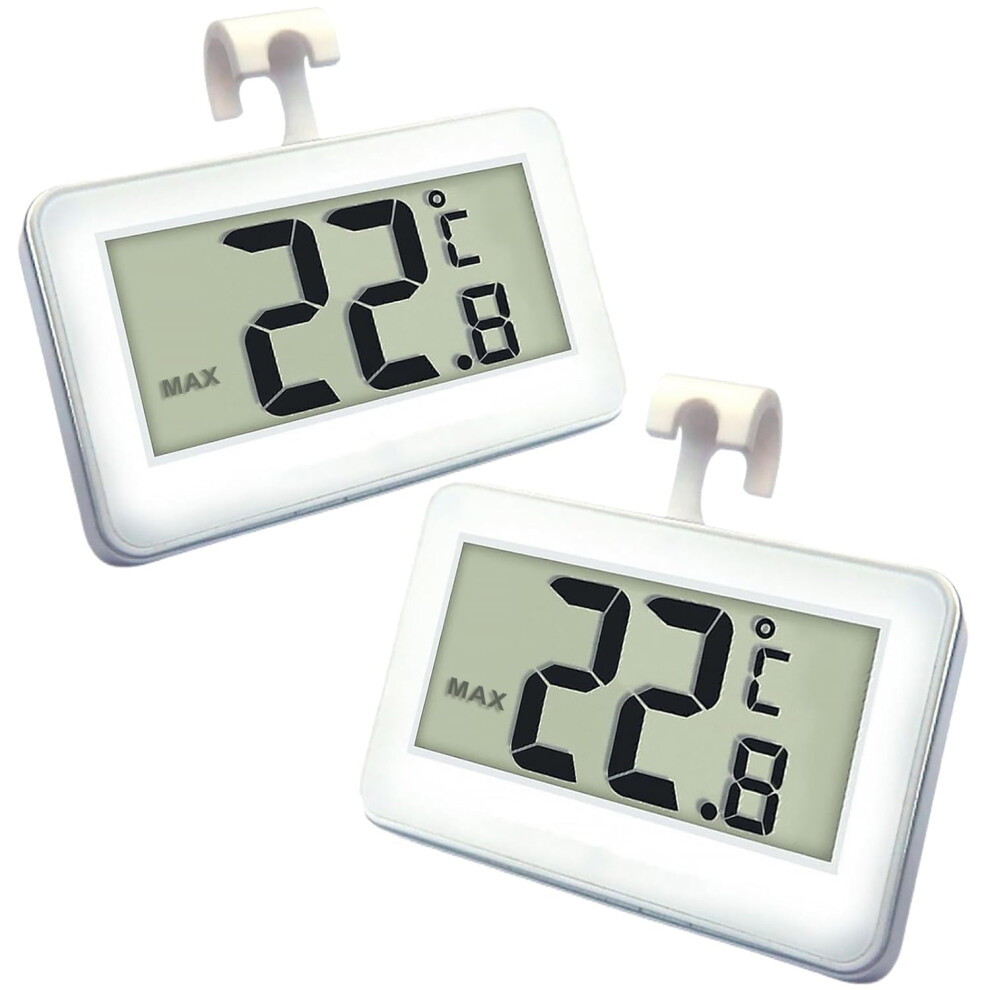 Fridge Thermometer Digital Refrigerator Thermometer Suplong 2 Sets Digital Waterproof Fridge Freezer Thermometer With Easy to Read LCD Display Wh