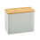 Cooks Professional (White) Cooks Professional Diamond Pattern Bread Bin with Linen Bag & Bamboo Cutting Board Lid 1