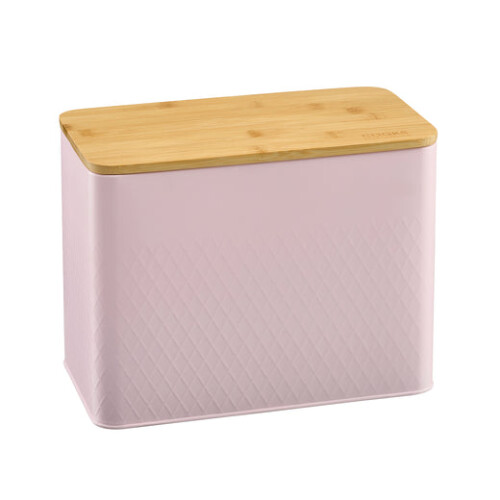 Cooks Professional Cooks Professional Bread Bin, Linen Bag and Bamboo Board Set | Pink