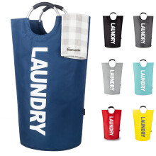 Caroeas 90L Large Laundry Basket 7 Colors Waterproof Laundry Hamper Laundry Bag with Padded Handles Washing Basket Stands Up Well Collapsible Lau