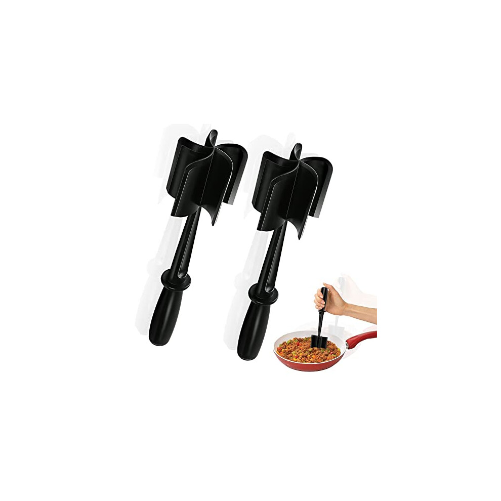 Benifile 2Pcs Professional Heat Resistant Nylon Meat Chopper And Potato Masher Ground Beef Turkey Safe For Nonstick Cookware Hamburger Chopper U