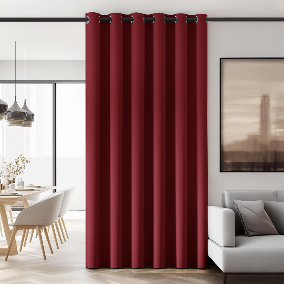 Deconovo Super Soft Window Treatment Thermal Insulated Wide Width Ring Top Blackout Curtain for Livingrom 80 x 84 Inch Red 1 Panel â This product-image-OPC-PK5ZTM6-NEW