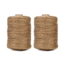 tenn well 1000 Feet Jute Twine String 3 Ply 18mm Thick Garden Twine String for DIY Crafts Gift Wrapping Bundling Packing and Gardening Brown – Th