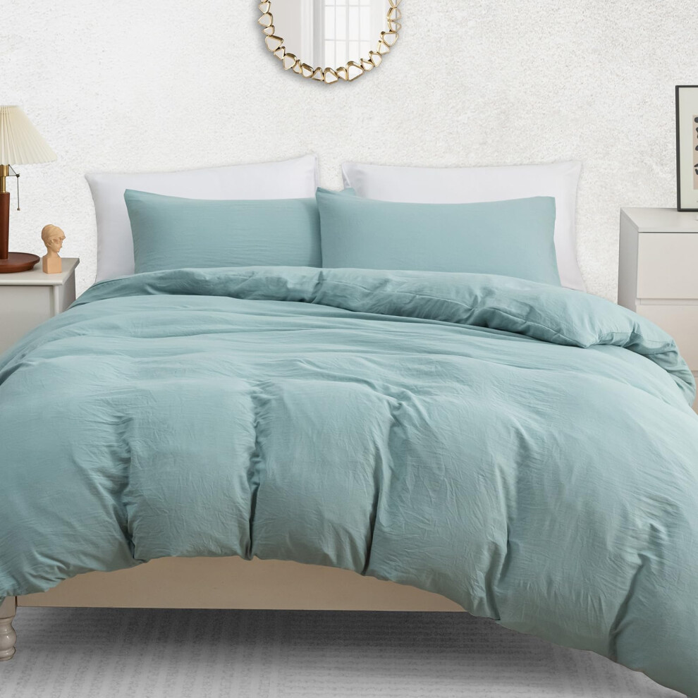 Pamposh Double Duvet Set Prewashed Microfibre Bedding Set For Added Softness Comfort Lightweight Premium Quilt Cover Set For All Seasons With