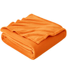EHEYCIGA Fleece Blanket Orange Throws for Sofas Fluffy Warm Soft Blanket for Bed Settees Armchairs Fit All Season Double Size 150x200cm – This pr