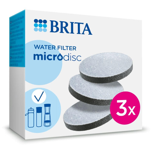 BRITA BRITA MicroDisc Replacement Filter Discs for FillandGo and Filter Bottles Reduce Chlorine microparticles and Other impurities  3 Pack – This prod