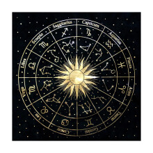Tarot Cards Fabric Tablecloth – Black Velvet Cloth with Golden Trim, Pentagram Design for Spiritual Decor and Fortune Telling