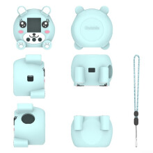 Silicone Case Cover for Punirunes Interactive Digital Toy, Blue, 3.25 x 3.1 x 2.3 Inch, Durable Protection, Compatible Accessory