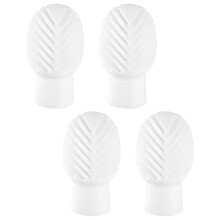 Silent Practice Tips for Drumsticks – Silicone Drumstick Covers, White, Compatible with Standard Drumsticks, Sound Dampening Accessories