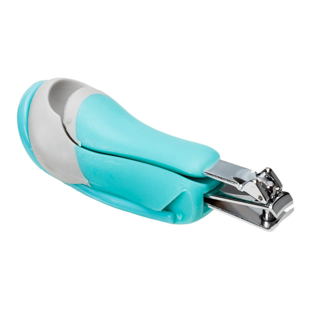 Nail Clipper with Magnifying Function, Precision Stainless Steel Nail Cutter for Fingernails and Toenails in Green, Family-Friendly