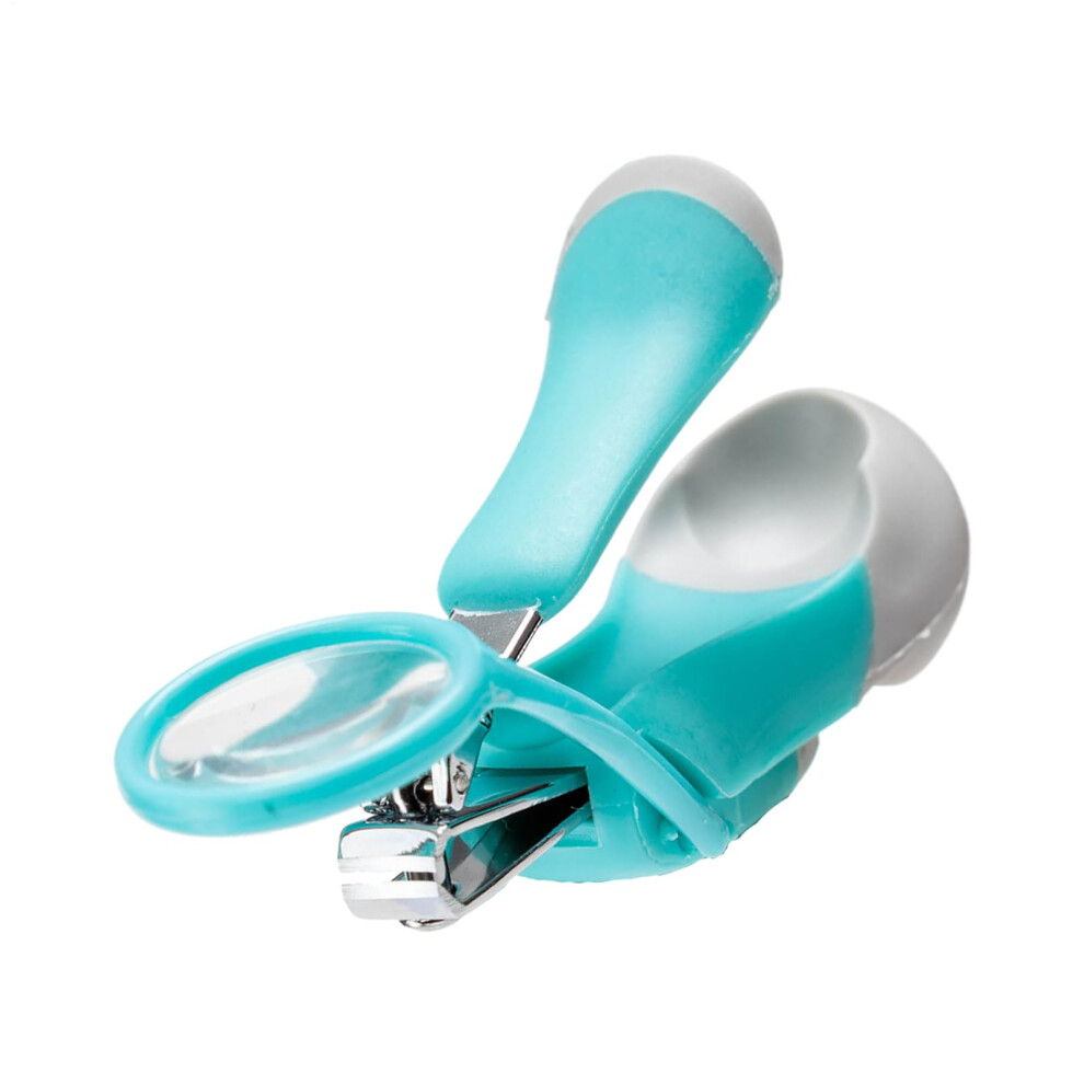 Nail Clipper With Magnifier - Stainless Steel Baby Nail Trimmer & File Set, Toenail Cutter For Kids And Seniors Green