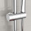NES Home Nes Home Round ABS Adjustable Showerhead Holder Slider Bracket Chrome 3