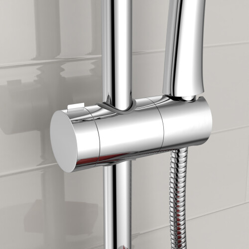 NES Home Nes Home Round ABS Adjustable Showerhead Holder Slider Bracket Chrome 2