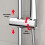 NES Home Nes Home Round ABS Adjustable Showerhead Holder Slider Bracket Chrome 5
