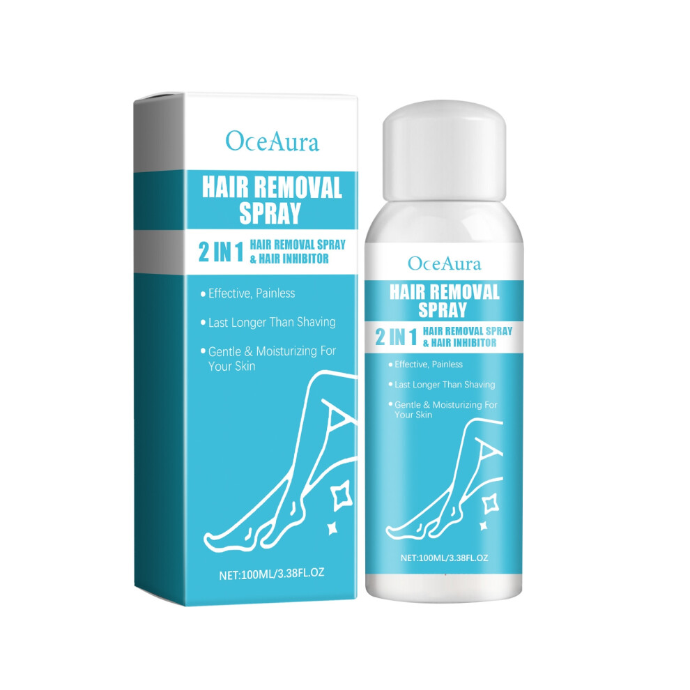 Hair Removal Spray - Refreshing, Moisturizing Formula for Smooth Skin - Fast Action with Aloe & Witch Hazel - 100ml