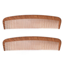 2pcs Wooden Hair Comb Portable Anti Static Clipper