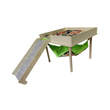 Hamster Hideout with Stairs Wooden Pet House for Guinea Pigs, Rats, and Rabbits - Hammock and Platform Included