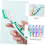 4 Pieces Double-Sided Denture Cleaning Brushes with Multi-Layer Bristles for Easy Denture Care and Ergonomic Design 2