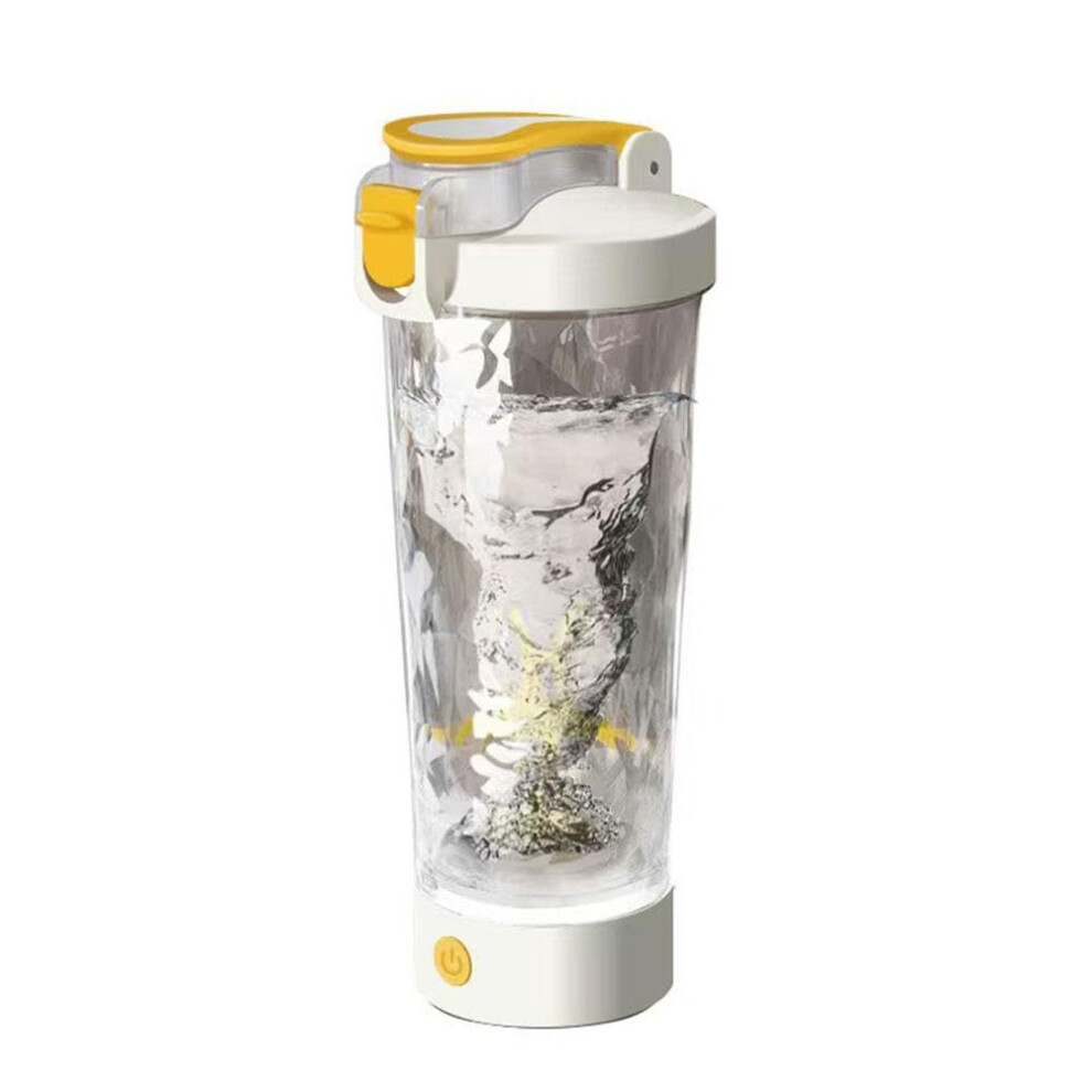 White Automatic Usb Rechargeable Protein Powder Shaker, Waterproof, Portable Milk Mixer, Multifunctional Cup