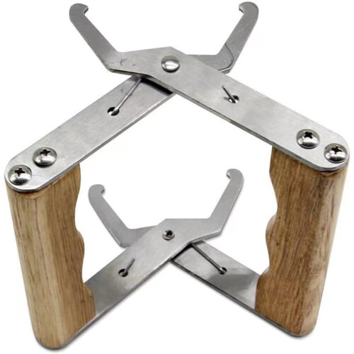 Ergonomic Stainless Steel Bee Frame Holder for Beehive Operations with Comfortable Grip and Control 2