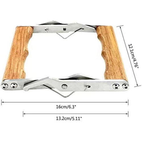 Ergonomic Stainless Steel Bee Frame Holder for Beehive Operations with Comfortable Grip and Control 1