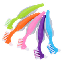Soft Toothbrush for Dentures - 5 Pack, Portable Dual-Head Design with Gentle Bristles for Seniors, Effective Cleaning