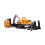 1:50 Engineering Trailer Model Toys Movable Arm 2