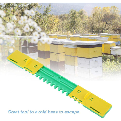 Beehive Entrance Reduction Gate Set, 5 Plastic Beekeeper Tools, No-Escape Design for Standard Beehive Compatibility 2
