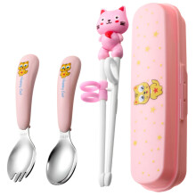 Kids Cutlery Set Stainless Steel Cartoon Style