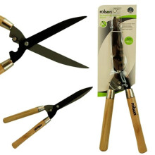 Straight Edge Garden Shears – 190mm Carbon Steel Blades, Wooden Handles, 500mm Overall Length