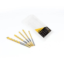 5 Piece Universal Drill Bit Set – Carbon Steel with Tungsten Carbide Tip, for Tiles, Concrete & Glass