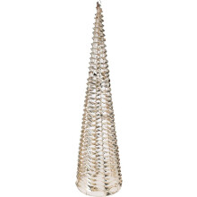 LED Cone Decoration with Gold Twist Design for Holiday Display 80 Centimetres