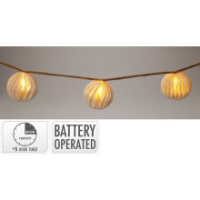 LED Paper Ball String Lights for Holiday Indoor Decoration 8 Balls White