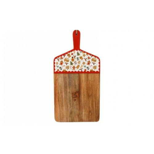 Gingerbread Enamel Chopping Board for Kitchen and Serving - Multicolor 50cm x 25cm
