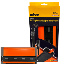 250mm Locking Contour Gauge with Marker Pencil – ABS Plastic, 60mm Depth, Magnetic Back