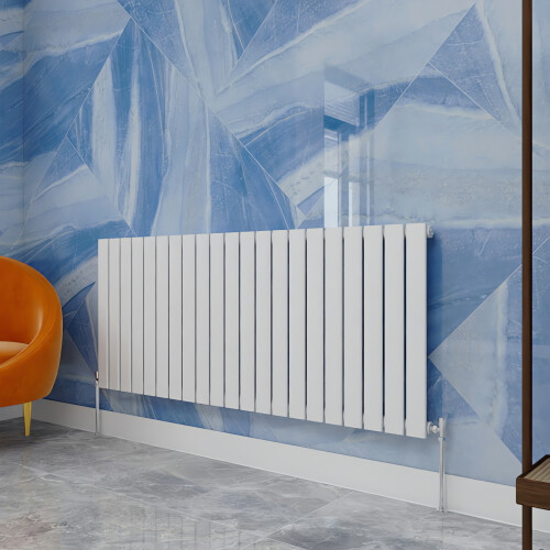 (White, 600x1428mm) Designer Flat Panel Radiator Single