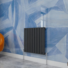 (Anthracite, 600x612mm) Designer Flat Panel Radiator Single