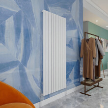 (White, 1600x680mm) Designer Flat Panel Radiator Single