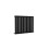 (Black, 600x748mm) Designer Flat Panel Radiator Single 4