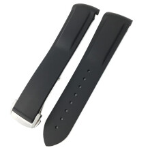 Rubber Silicone Watch Strap for Omega Seamaster GMT Diver 300 Speedmaster 20mm 22mm Black Compatible with Omega Watches
