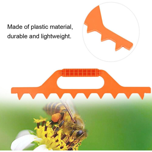 Hive Frame Spacer - 9 Frame Beekeeping Tool, Lightweight Plastic, 41 x 9.6 cm, Orange Colour, Essential Beekeeping Accessory 1