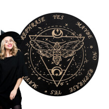Divination Board Spirit Board for Beginners, Decorative Wooden Planchette Game with Message and Pendulum Features
