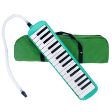 32-Key Melodica Set Air Piano Keyboard with Mouthpiece Tube and Carry Bag for Beginners, Lightweight and Portable Design
