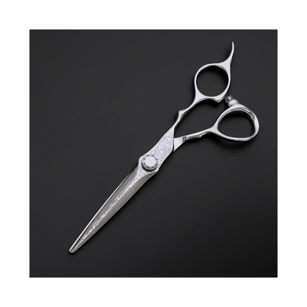 Haarschneideschere 6 Zoll Professionelle Silber Damascus Friseurschere Haarschnitt Effilierschere Schneideschere