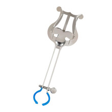 Portable Music Stand for Trumpet - Collapsible Metal Sheet Music Holder, Small Lightweight Design, Silver Finish