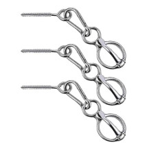 3sets Horse Tie Rings Horse Tack Supplies Snap Buckle Safety Horse Accessory-Good