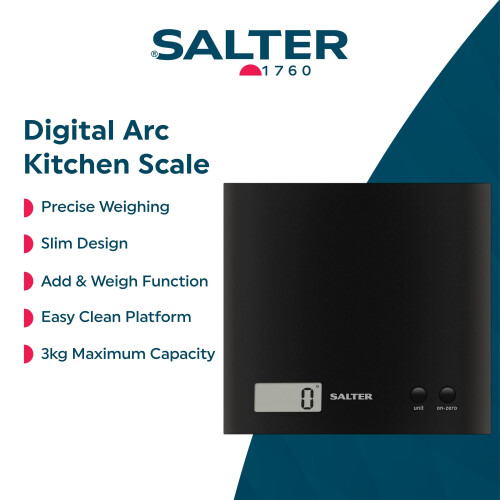 Salter Salter Arc Kitchen Scale – Digital Food Weighing Scales For Precise Co 1