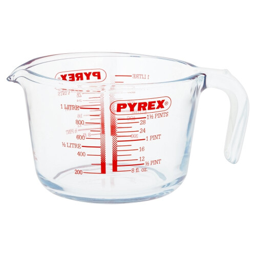 Pyrex Pyrex Glass Measuring Jug, 1L, Transparent