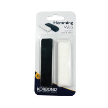 Korbond Black & White Hem Tape - 8m x 2cm - 4m Black + 4m White Hemmin